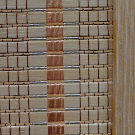 قاطع قش حصير رتان سادة مع اطار خشبي 4 دفات مقاس 180 × 45 سم